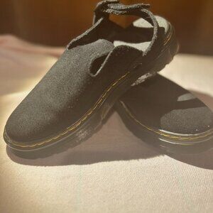 Dr. Marten Carlson Classic Black Suede Slingback Mules, size 7